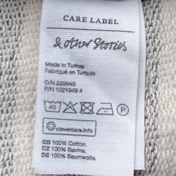 & OTHER STORIES cotton striped long sleeve sweatshirt - Picture 9 of 9